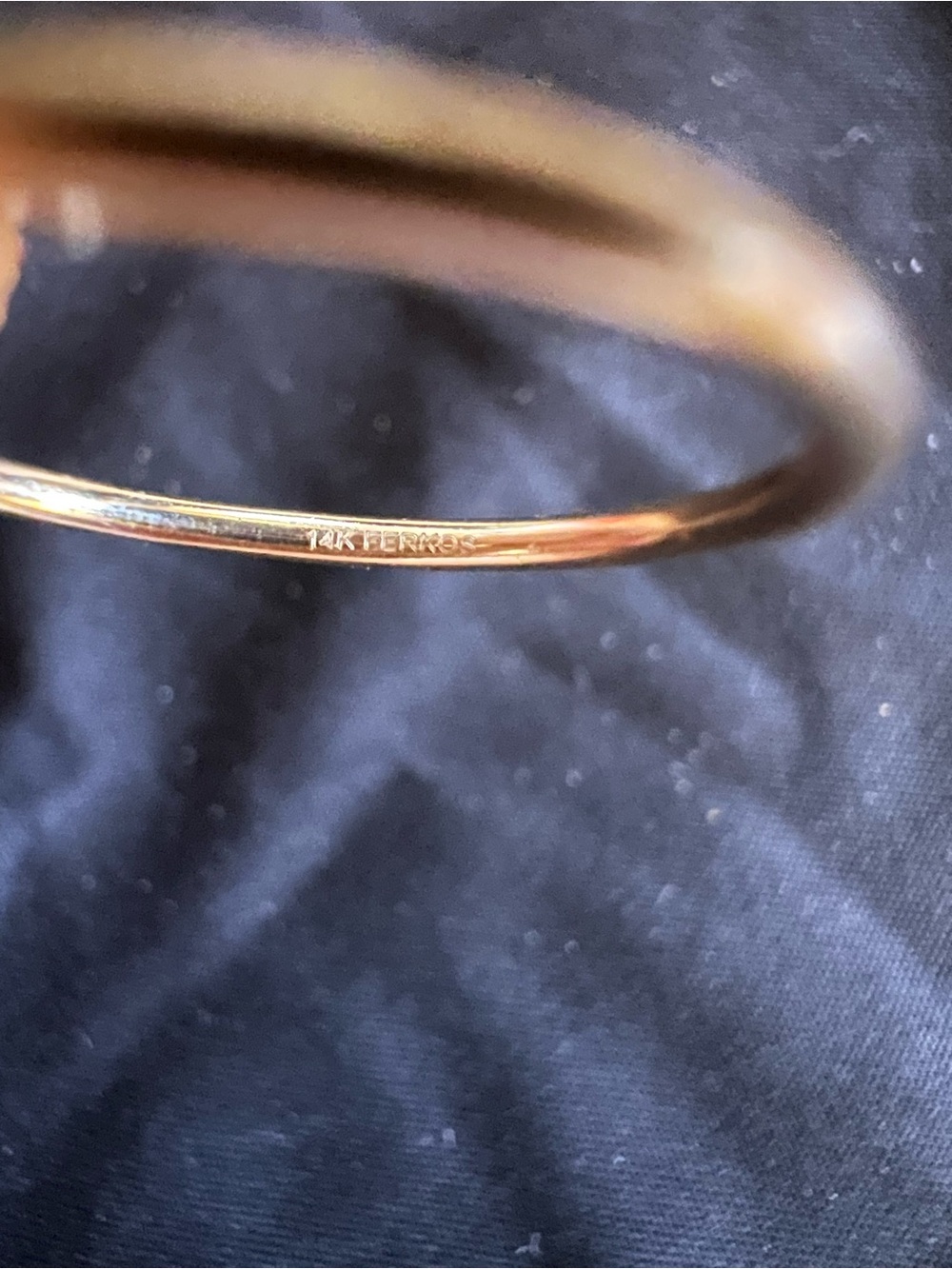 14k Bezel Set Diamond Ring - Picture 5 of 7